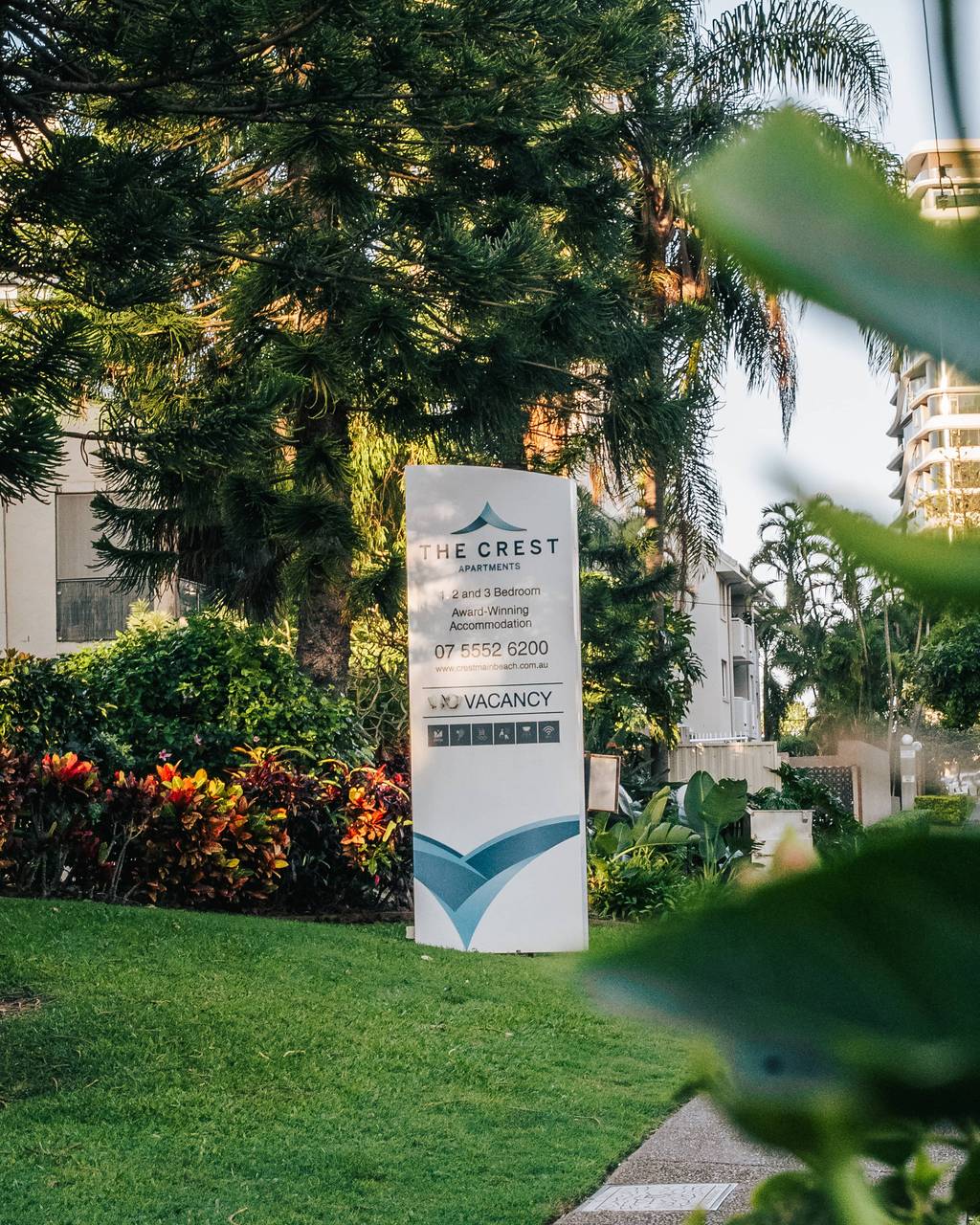 The Crest entrance sign