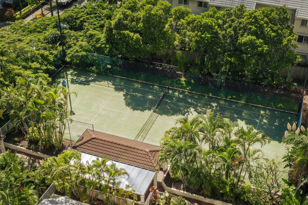 Tennis court and grounds from above