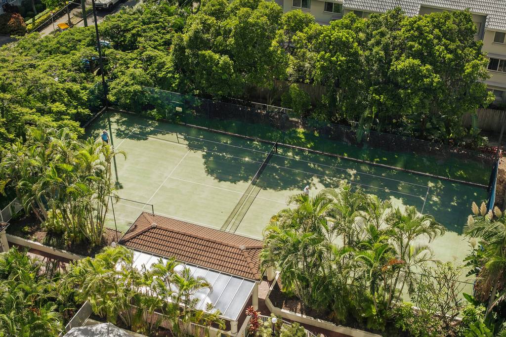 Tennis court and grounds from above